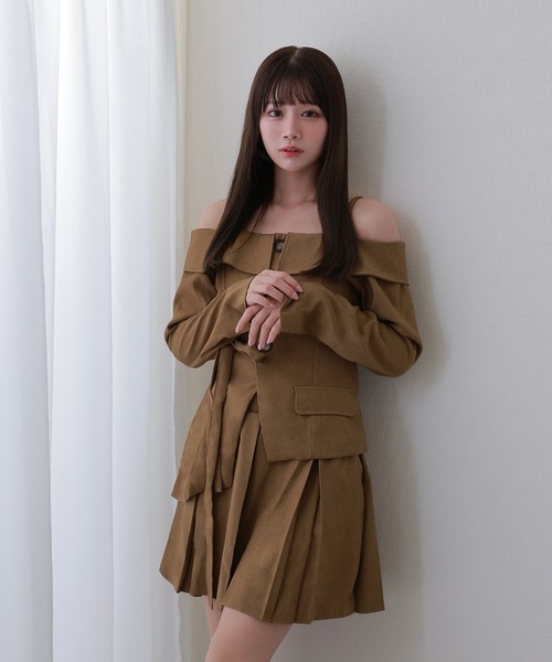 M DOLLY(エムドリー)の「ribbon graziosa setup / リボングラツィオーザセットアップ(セットアップ・レディース・ブラック/ベージュ・S/M)」の7枚目の写真
