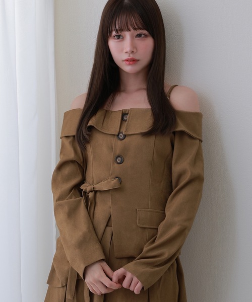 M DOLLY(エムドリー)の「ribbon graziosa setup / リボングラツィオーザセットアップ(セットアップ・レディース・ブラック/ベージュ・S/M)」の8枚目の写真