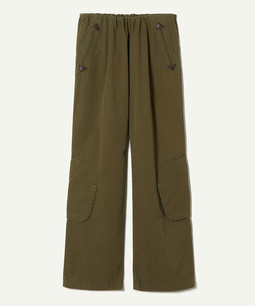 leinwande(ラインヴァンド)の「Patched Pocket Organic Cotton Trousers / パッチドポケットオーガニックコットントラウザー(カーゴパンツ・レディース・カーキ・MEDIUM/SMALL)」の5枚目の写真