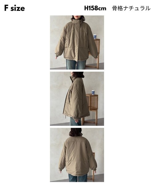 CPCM(シーピーシーエム)の「リバーシブルモンスタージャケット(ブルゾン・レディース・アイボリー/ブラック/カーキ・FREE)」の5枚目の写真