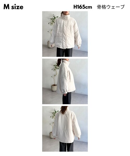 CPCM(シーピーシーエム)の「リバーシブルモンスタージャケット(ブルゾン・レディース・アイボリー/ブラック/カーキ・FREE)」の6枚目の写真