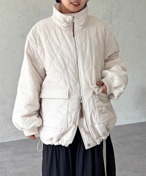 CPCM(シーピーシーエム)の「リバーシブルモンスタージャケット(ブルゾン・レディース・アイボリー/ブラック/カーキ・FREE)」の8枚目の写真