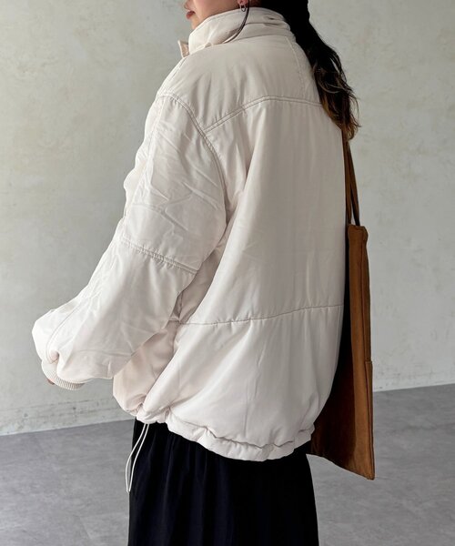 CPCM(シーピーシーエム)の「リバーシブルモンスタージャケット(ブルゾン・レディース・アイボリー/ブラック/カーキ・FREE)」の9枚目の写真