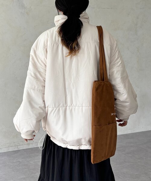 CPCM(シーピーシーエム)の「リバーシブルモンスタージャケット(ブルゾン・レディース・アイボリー/ブラック/カーキ・FREE)」の10枚目の写真