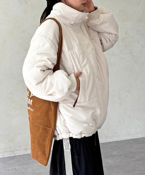 CPCM(シーピーシーエム)の「リバーシブルモンスタージャケット(ブルゾン・レディース・アイボリー/ブラック/カーキ・FREE)」の11枚目の写真