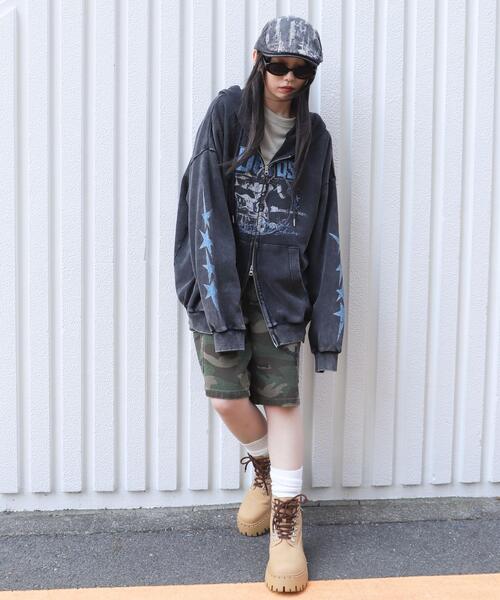 WEGO（ウィゴー）の「WEGO/パウダーブリーチグラフィックZIPパーカー（パーカー・メンズ・その他3/その他2/その他1・LARGE/MEDIUM）」の8枚目の写真