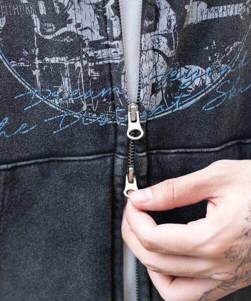 WEGO（ウィゴー）の「WEGO/パウダーブリーチグラフィックZIPパーカー（パーカー・メンズ・その他3/その他2/その他1・LARGE/MEDIUM）」の9枚目の写真