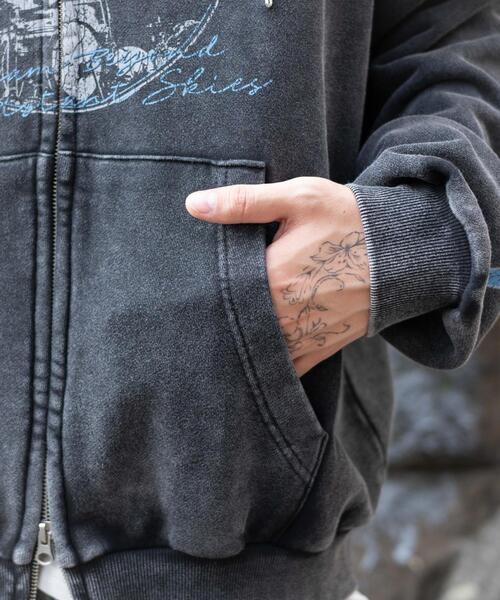 WEGO（ウィゴー）の「WEGO/パウダーブリーチグラフィックZIPパーカー（パーカー・メンズ・その他3/その他2/その他1・LARGE/MEDIUM）」の10枚目の写真