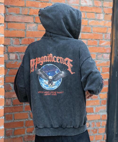 WEGO（ウィゴー）の「WEGO/パウダーブリーチグラフィックZIPパーカー（パーカー・メンズ・その他3/その他2/その他1・LARGE/MEDIUM）」の13枚目の写真