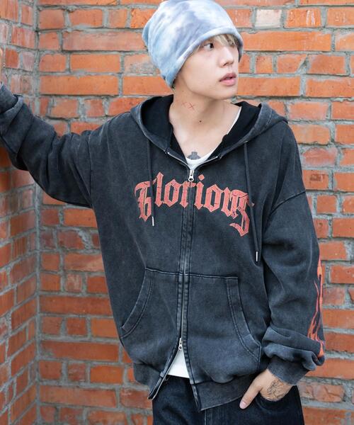 WEGO（ウィゴー）の「WEGO/パウダーブリーチグラフィックZIPパーカー（パーカー・メンズ・その他3/その他2/その他1・LARGE/MEDIUM）」の14枚目の写真