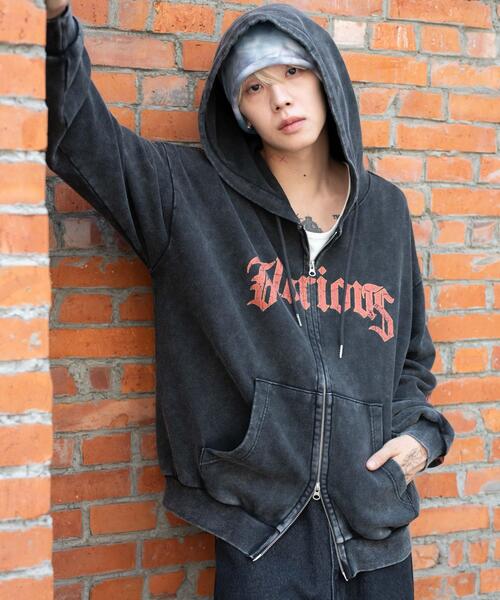 WEGO（ウィゴー）の「WEGO/パウダーブリーチグラフィックZIPパーカー（パーカー・メンズ・その他3/その他2/その他1・LARGE/MEDIUM）」の15枚目の写真