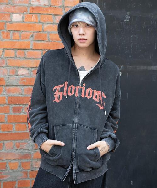 WEGO（ウィゴー）の「WEGO/パウダーブリーチグラフィックZIPパーカー（パーカー・メンズ・その他3/その他2/その他1・LARGE/MEDIUM）」の16枚目の写真