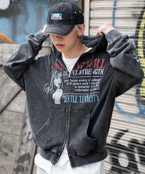 WEGO（ウィゴー）の「WEGO/パウダーブリーチグラフィックZIPパーカー（パーカー・メンズ・その他3/その他2/その他1・LARGE/MEDIUM）」の18枚目の写真