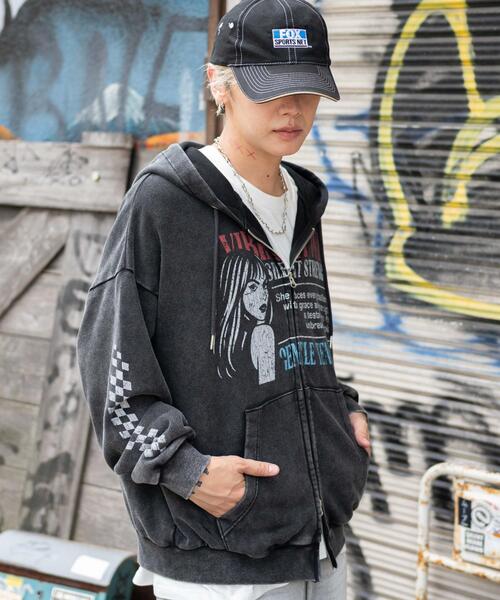 WEGO（ウィゴー）の「WEGO/パウダーブリーチグラフィックZIPパーカー（パーカー・メンズ・その他3/その他2/その他1・LARGE/MEDIUM）」の21枚目の写真