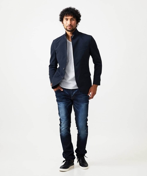 MICHEL KLEIN HOMME (ミッシェルクランオム)の「コンバーチブルジャケット(テーラードジャケット・メンズ・ブルー/ブラック・MEDIUM/LARGE/X-LARGE)」の14枚目の写真