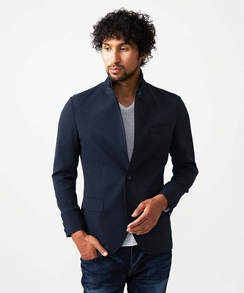 MICHEL KLEIN HOMME (ミッシェルクランオム)の「コンバーチブルジャケット(テーラードジャケット・メンズ・ブルー/ブラック・MEDIUM/LARGE/X-LARGE)」の13枚目の写真