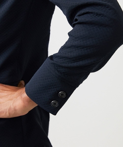 MICHEL KLEIN HOMME (ミッシェルクランオム)の「コンバーチブルジャケット(テーラードジャケット・メンズ・ブルー/ブラック・MEDIUM/LARGE/X-LARGE)」の9枚目の写真