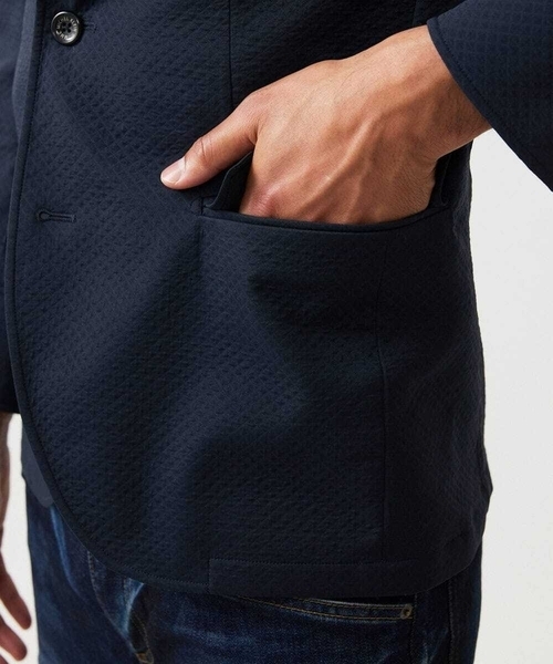 MICHEL KLEIN HOMME (ミッシェルクランオム)の「コンバーチブルジャケット(テーラードジャケット・メンズ・ブルー/ブラック・MEDIUM/LARGE/X-LARGE)」の8枚目の写真
