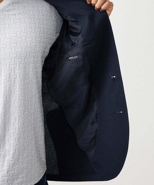 MICHEL KLEIN HOMME (ミッシェルクランオム)の「コンバーチブルジャケット(テーラードジャケット・メンズ・ブルー/ブラック・MEDIUM/LARGE/X-LARGE)」の3枚目の写真