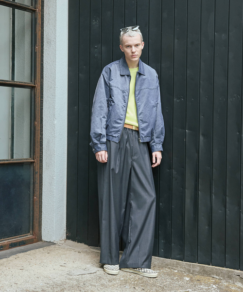 JOURNAL STANDARD（ジャーナルスタンダード）の「ナイロン ツイル ウォッシュド ブルゾン（ブルゾン・メンズ・ネイビー/レッド・MEDIUM/LARGE）」の4枚目の写真