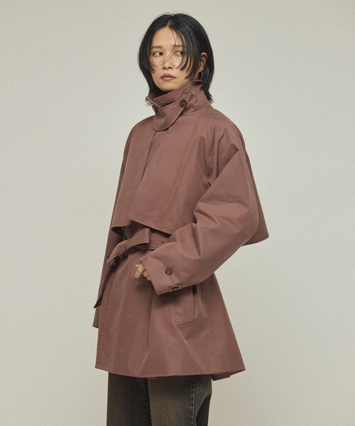 Firsthand(ファーストハンド)の「Firsthand/ファーストハンド ミドル丈 T/Cシャンブレー トレンチコート(トレンチコート・レディース・サックスブルー/ピンク/ベージュ・FREE)」の11枚目の写真