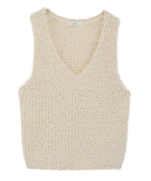 earth music&ecology(アースミュージックアンドエコロジー)の「ポンポンヤーンベスト(ベスト・レディース・アイボリー/ライトグレー/モカ・FREE)」の17枚目の写真