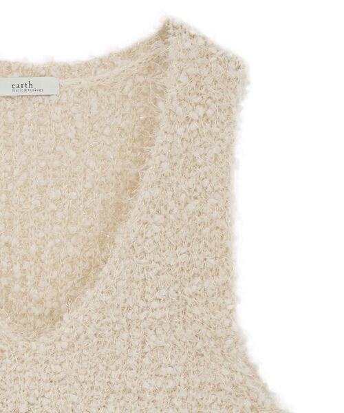earth music&ecology(アースミュージックアンドエコロジー)の「ポンポンヤーンベスト(ベスト・レディース・アイボリー/ライトグレー/モカ・FREE)」の20枚目の写真