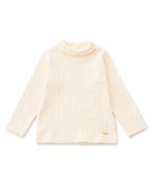 【ジュニア対応】ケーブルジャガードハイネックトップス