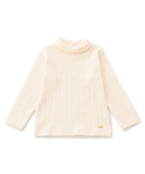 Seraph（セラフ）の「【ジュニア対応】ケーブルジャガードハイネックトップス（Tシャツ/カットソー・キッズ・ブラウン/ピンク/ミント/アイボリー・80/90/100/110/120/130/140）」の2枚目の写真