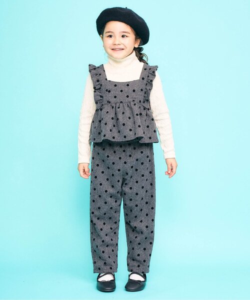 Seraph（セラフ）の「【ジュニア対応】ケーブルジャガードハイネックトップス（Tシャツ/カットソー・キッズ・ブラウン/ピンク/ミント/アイボリー・80/90/100/110/120/130/140）」の5枚目の写真