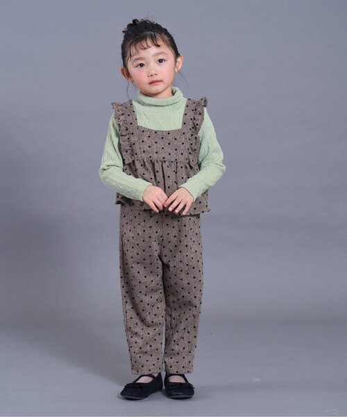 Seraph（セラフ）の「【ジュニア対応】ケーブルジャガードハイネックトップス（Tシャツ/カットソー・キッズ・ブラウン/ピンク/ミント/アイボリー・80/90/100/110/120/130/140）」の7枚目の写真