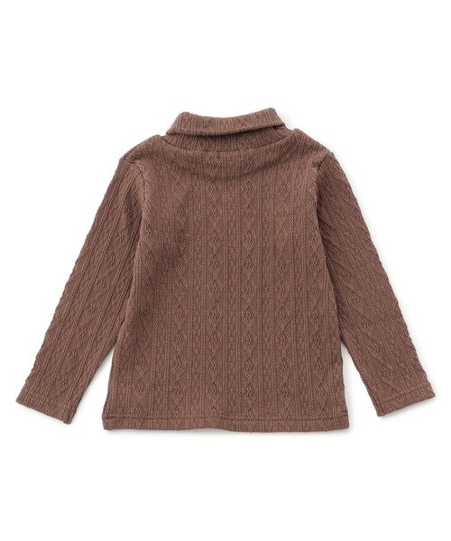 Seraph（セラフ）の「【ジュニア対応】ケーブルジャガードハイネックトップス（Tシャツ/カットソー・キッズ・ブラウン/ピンク/ミント/アイボリー・80/90/100/110/120/130/140）」の9枚目の写真