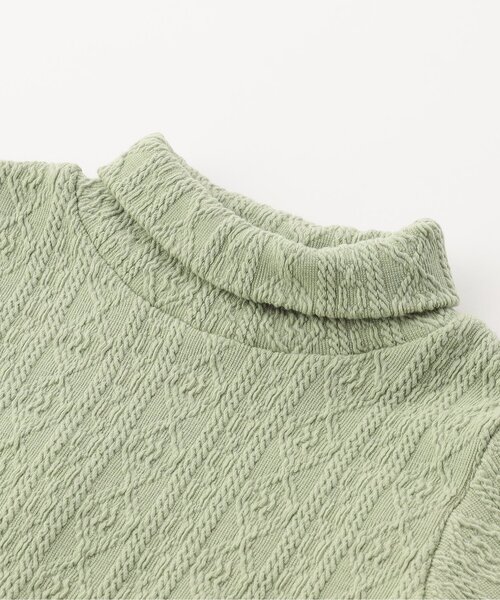 Seraph（セラフ）の「【ジュニア対応】ケーブルジャガードハイネックトップス（Tシャツ/カットソー・キッズ・ブラウン/ピンク/ミント/アイボリー・80/90/100/110/120/130/140）」の13枚目の写真