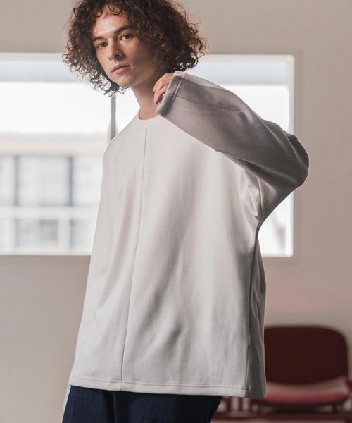 mlt5412- フロントバック配色ポンチカットソー（Tシャツ/カットソー 