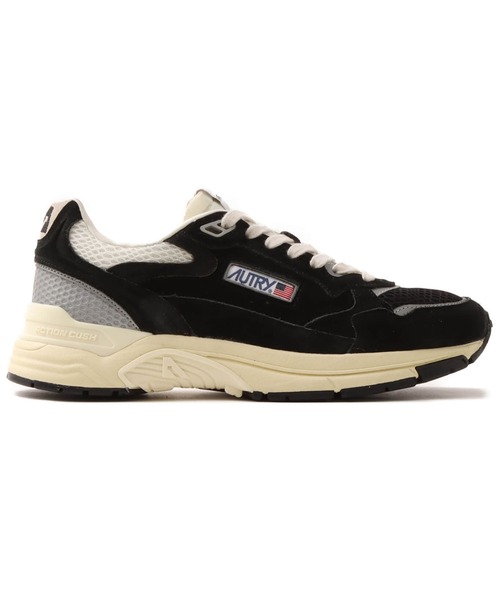 AUTRY オートリー　HYPERWAY LOW AUTRY Hyperway Low mesh and metallic leather-trimmed suede