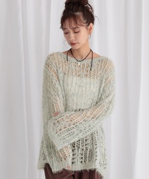 mysty woman | モヘヤライクスカシニット 582023(ニット/セーター)