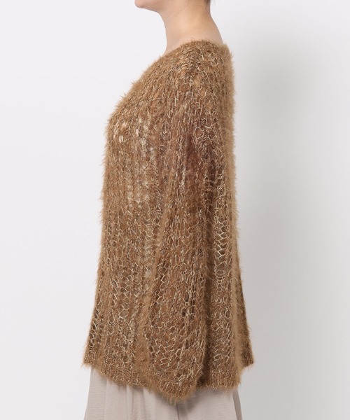 mysty woman（ミスティウーマン）の「モヘヤライクスカシニット 582023（ニット/セーター・レディース・ブルー/ベージュ/ブラウン・FREE）」の8枚目の写真