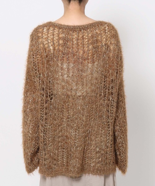 mysty woman（ミスティウーマン）の「モヘヤライクスカシニット 582023（ニット/セーター・レディース・ブルー/ベージュ/ブラウン・FREE）」の9枚目の写真