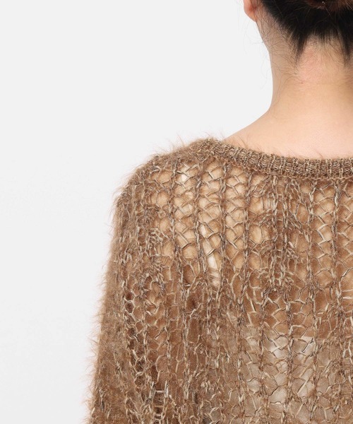 mysty woman（ミスティウーマン）の「モヘヤライクスカシニット 582023（ニット/セーター・レディース・ブルー/ベージュ/ブラウン・FREE）」の10枚目の写真