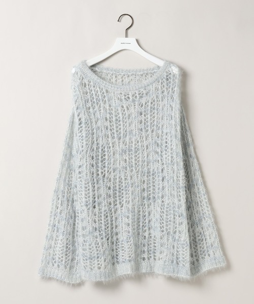 mysty woman（ミスティウーマン）の「モヘヤライクスカシニット 582023（ニット/セーター・レディース・ブルー/ベージュ/ブラウン・FREE）」の18枚目の写真