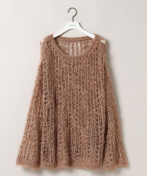 mysty woman（ミスティウーマン）の「モヘヤライクスカシニット 582023（ニット/セーター・レディース・ブルー/ベージュ/ブラウン・FREE）」の19枚目の写真