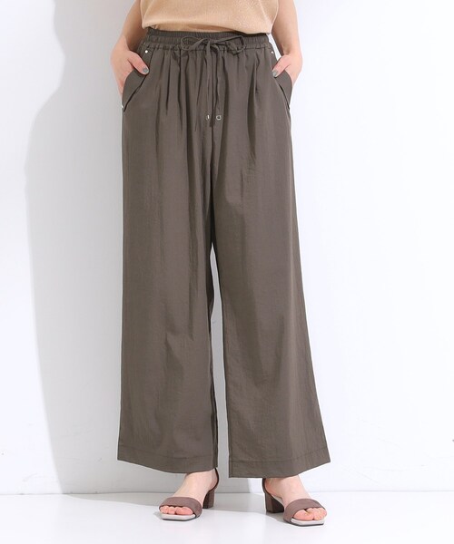 DRESKIP（ドレスキップ）の「【着丈選べる/S-LL】触れる度ひんやり ゆるきれい イージーワイドパンツ（その他パンツ・レディース・ブラック/ダークブラウン・02/03/40/04/36/42/01/38）」の15枚目の写真