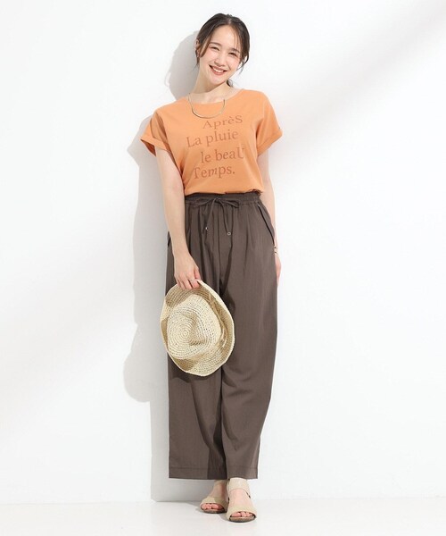 DRESKIP（ドレスキップ）の「【着丈選べる/S-LL】触れる度ひんやり ゆるきれい イージーワイドパンツ（その他パンツ・レディース・ブラック/ダークブラウン・02/03/40/04/36/42/01/38）」の20枚目の写真