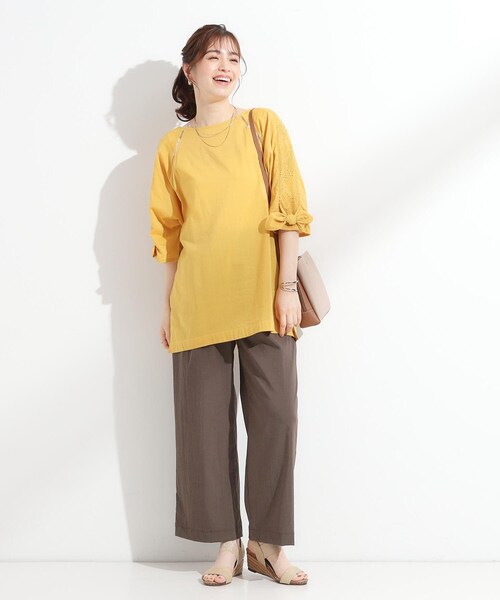 DRESKIP（ドレスキップ）の「【着丈選べる/S-LL】触れる度ひんやり ゆるきれい イージーワイドパンツ（その他パンツ・レディース・ブラック/ダークブラウン・02/03/40/04/36/42/01/38）」の16枚目の写真