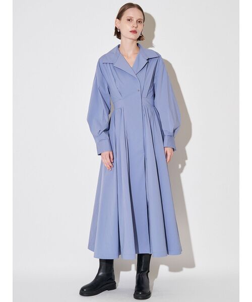 ELENDEEK（エレンディーク）の「オープンカラーフィット＆フレアワンピース（ワンピース・レディース・ブルー/カーキ/ネイビー・02/01）」の11枚目の写真