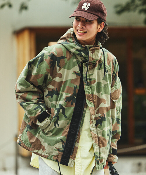 NAUTICA（ノーティカ）の「NAUTICA/ノーティカ ビックシルエット 中綿キルト リップストップ ミリタリーショートブルゾン（ブルゾン・メンズ・カモフラージュ/ブラック・MEDIUM/LARGE/X-LARGE）」の9枚目の写真