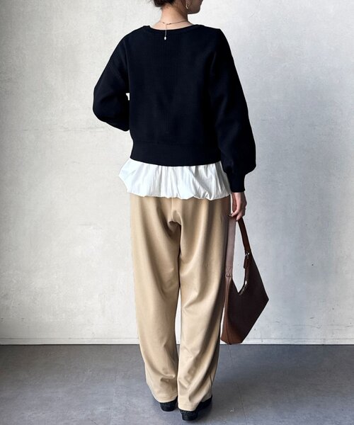 Chez toi（シェトワ）の「ペプラムインナーSETニットカーディガン（カーディガン/ボレロ・レディース・モカ/ブラック/グレー・FREE）」の19枚目の写真