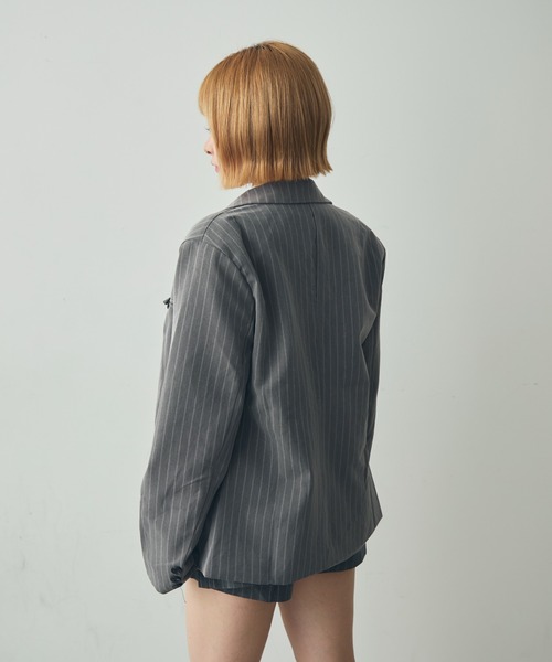 mul.(ムル)の「ストライプジャケットセットアップ(セットアップ・レディース・グレー/ブラック・FREE)」の10枚目の写真