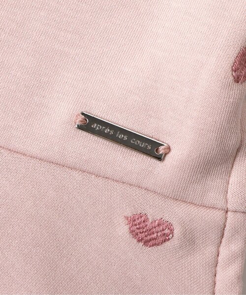 apres les cours（アプレレクール）の「【ジュニア対応】ハート・リボン刺繍ペプラムジャケット（カーディガン/ボレロ・キッズ・グレー/ピンク・90/100/110/120/130/140/80）」の8枚目の写真
