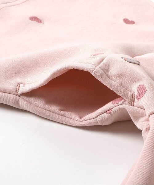 apres les cours（アプレレクール）の「【ジュニア対応】ハート・リボン刺繍ペプラムジャケット（カーディガン/ボレロ・キッズ・グレー/ピンク・90/100/110/120/130/140/80）」の9枚目の写真